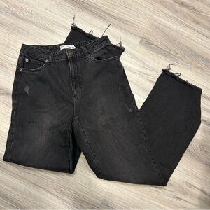 Garage wide leg black jeans